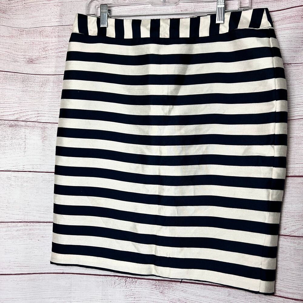 Worthington Womens Striped Pencil Style Skirt Sz 8
